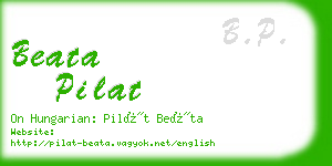 beata pilat business card